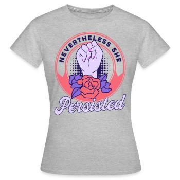 Droits des femmes Autonomisation féministe - T-shirt Femme - gris chiné - Devant - AI Model Female 172 dark (172cm)