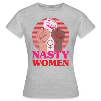 Autonomisation de l’égalité des sexes F - T-shirt Femme - gris chiné - Devant - AI Model Female 172 dark (172cm)