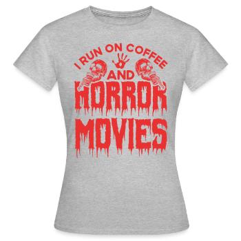 Film d’horreur Film d’horreur Film d’horreur Slasher Film Cadeau - T-shirt Femme - gris chiné - Devant - AI Model Female 172 dark (172cm)