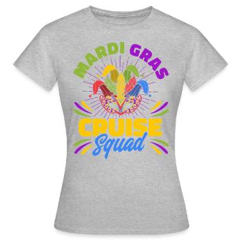 Mardi Gras Cruise Squad Mardi Gras Cadeau - T-shirt Femme - gris chiné - Devant - AI Model Female 172 dark (172cm)