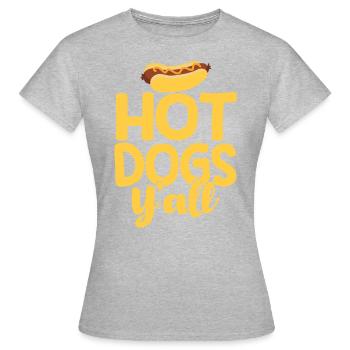 Hot Dogs, ihr alle Hot Dog Geschenk - Frauen T-Shirt - Grau meliert - Vorne - AI Model Female 172 dark (172cm)