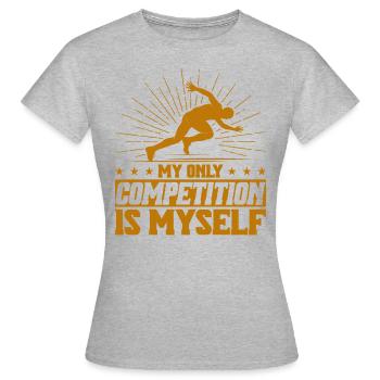 Trail Running Ultramarathon Ultramarathon Runner Ges - T-shirt Femme - gris chiné - Devant - AI Model Female 172 dark (172cm)