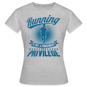 Ultralauf Trailrunning Marathonläufer Geschenk - Frauen T-Shirt - Grau meliert - Vorne - AI Model Female 172 dark (172cm)
