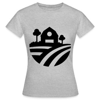 Farm Ernte icon - Frauen T-Shirt - Grau meliert - Vorne - AI Model Female 172 dark (172cm)