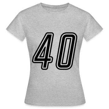 40 Number number - Women's T-Shirt - heather grey - Front - AI Model Female 172 dark (172cm)