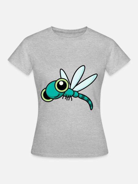Drachenfliege libelle - Frauen T-Shirt - Grau meliert