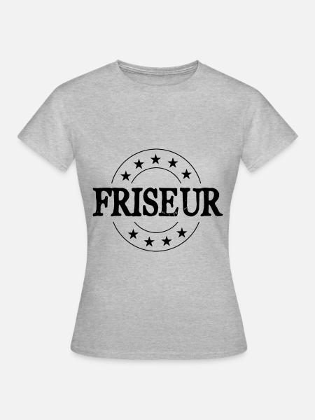 Friseur Beruf - Frauen T-Shirt - Grau meliert