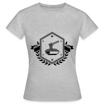 Armoiries spaghetti - T-shirt Femme - gris chiné - Devant - AI Model Female 172 dark (172cm)