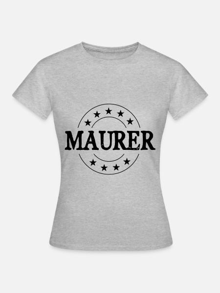 Maurer Beruf - Frauen T-Shirt - Grau meliert