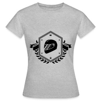 Pilote de course barre l’emblème de course - T-shirt Femme - gris chiné - Devant - AI Model Female 172 dark (172cm)