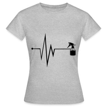 Barber Pulse - Women's T-Shirt - heather grey - Front - AI Model Female 172 dark (172cm)