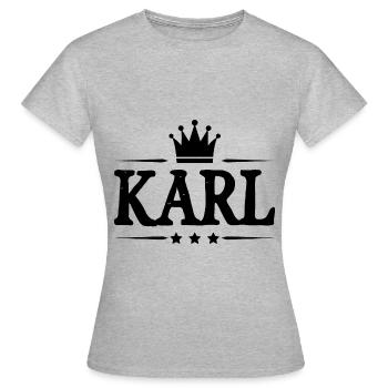 Karl - T-shirt Femme - gris chiné - Devant - AI Model Female 172 dark (172cm)
