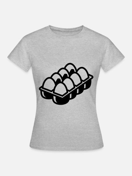 Eier symbol - Frauen T-Shirt - Grau meliert