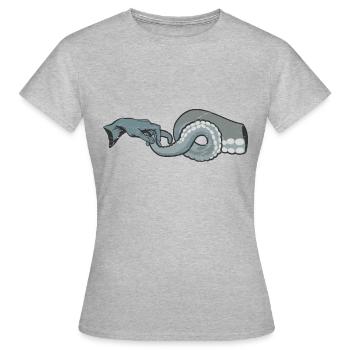 Michelangelo, Adam and the Octopus - Women's T-Shirt - heather grey - Front - AI Model Female 172 dark (172cm)