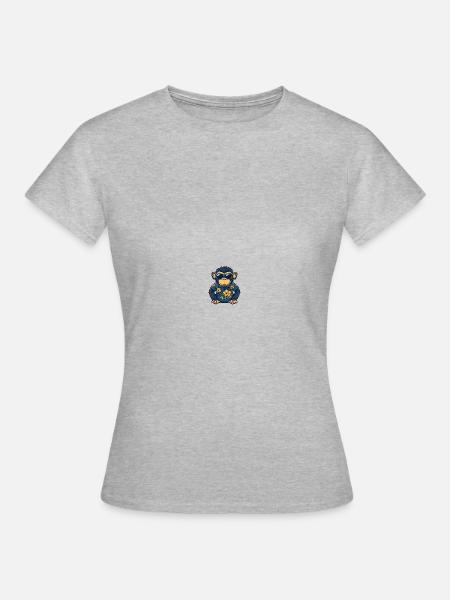 Affe Comic Cool Sommer - Frauen T-Shirt - Grau meliert
