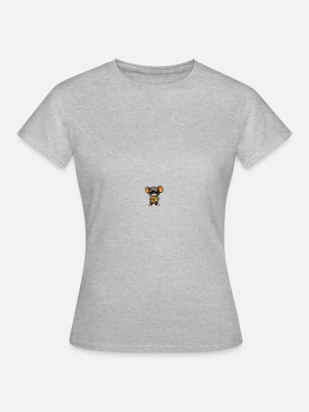 Maus Comic Cool Sommer - Frauen T-Shirt - Grau meliert
