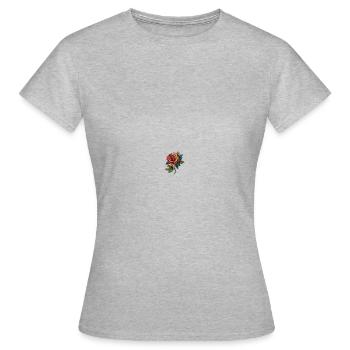 Rose Blume - Frauen T-Shirt - Grau meliert - Vorne - AI Model Female 172 dark (172cm)