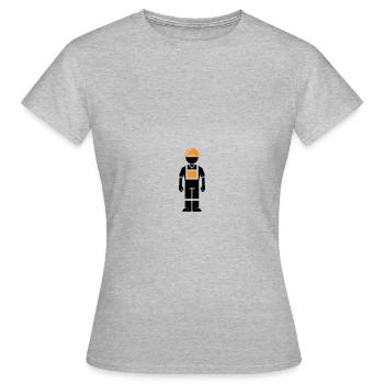 Ouvrier du bâtiment - T-shirt Femme - gris chiné - Devant - AI Model Female 172 dark (172cm)