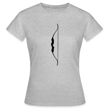 Recurve Bow (Bow and Arrow) Bogen 1C - Frauen T-Shirt - Grau meliert - Vorne - AI Model Female 172 dark (172cm)