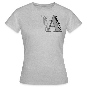 Antilope - T-shirt Femme - gris chiné - Devant - AI Model Female 172 dark (172cm)