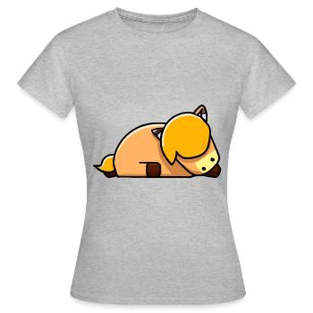 Joli cheval dort - T-shirt Femme - gris chiné - Devant - AI Model Female 172 dark (172cm)