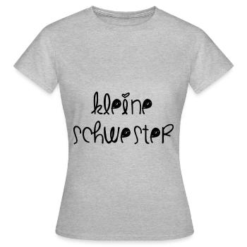 Kleine Schwester - Frauen T-Shirt - Grau meliert - Vorne - AI Model Female 172 dark (172cm)