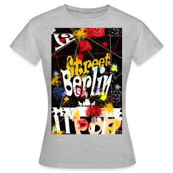 Berliner Street Pop Art - Frauen T-Shirt - Grau meliert - Vorne - AI Model Female 172 dark (172cm)