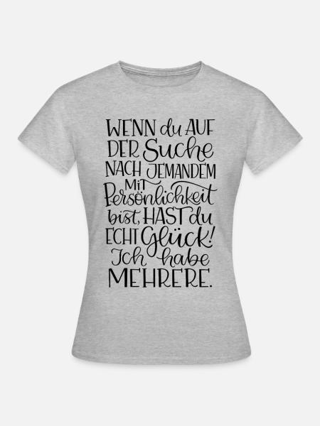 Persönlichkeiten - Frauen T-Shirt - Grau meliert