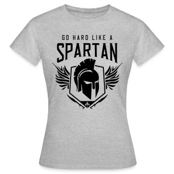 motivation spartiate remise en forme spartiate - T-shirt Femme - gris chiné - Devant - AI Model Female 172 dark (172cm)