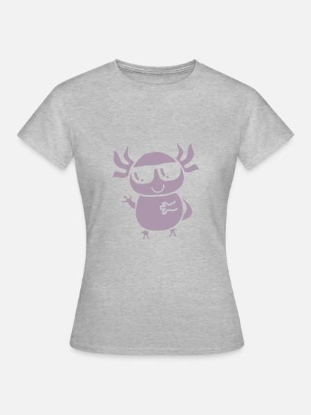 axolotl design - Frauen T-Shirt - Grau meliert