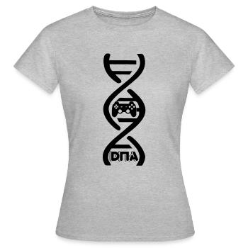 Le jeu est mon contrôleur de jeu ADN - T-shirt Femme - gris chiné - Devant - AI Model Female 172 dark (172cm)