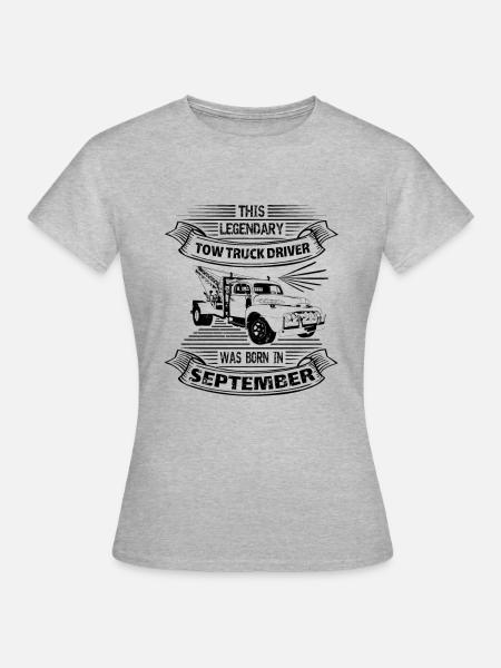 Legendärer Abschleppwagenfahrer im September - Frauen T-Shirt - Grau meliert