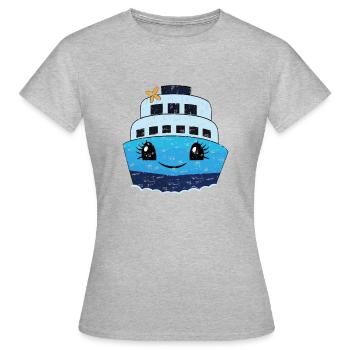 Croisière Bateau de croisière Femmes - T-shirt Femme - gris chiné - Devant - AI Model Female 172 dark (172cm)