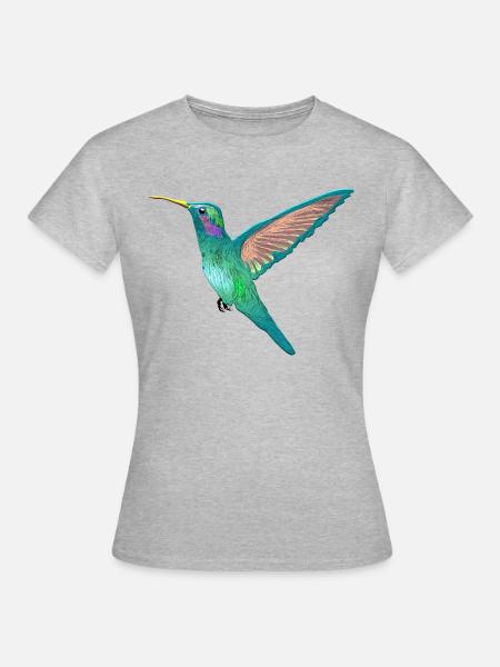 Colibri le plus petit oiseau du monde Bee Nutar Elf - T-shirt Femme - gris chiné