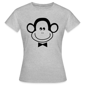 Singe noir, amusant amusant amusant - T-shirt Femme - gris chiné - Devant - AI Model Female 172 dark (172cm)