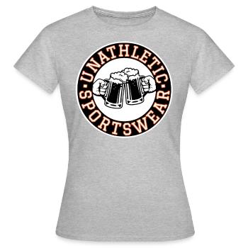 Unathletic Beer - Frauen T-Shirt - Grau meliert - Vorne - AI Model Female 172 dark (172cm)