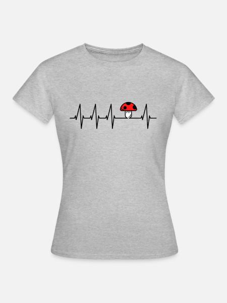 Pilz - Frauen T-Shirt - Grau meliert