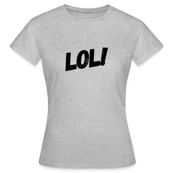 lol - T-shirt Femme - gris chiné - Devant - AI Model Female 172 dark (172cm)