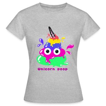 Unicorn Poop,poop,unicorn, colorful - Women's T-Shirt - heather grey - Front - AI Model Female 172 dark (172cm)