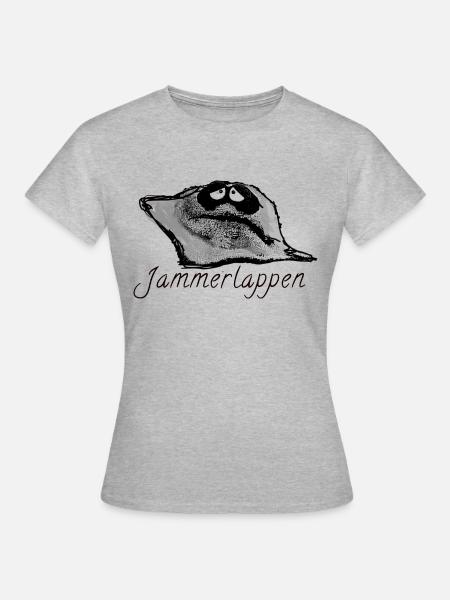 Whiner, Janmerlappen, Lappen, Wischtuch - Frauen T-Shirt - Grau meliert