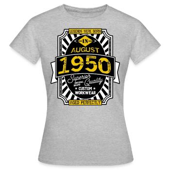 1950 AUGUST - T-shirt Femme - gris chiné - Devant - AI Model Female 172 dark (172cm)