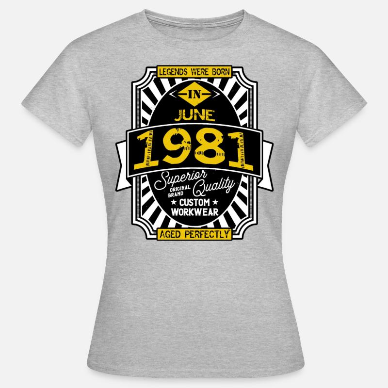 1981 JUNE - Women's T-Shirt - heather grey