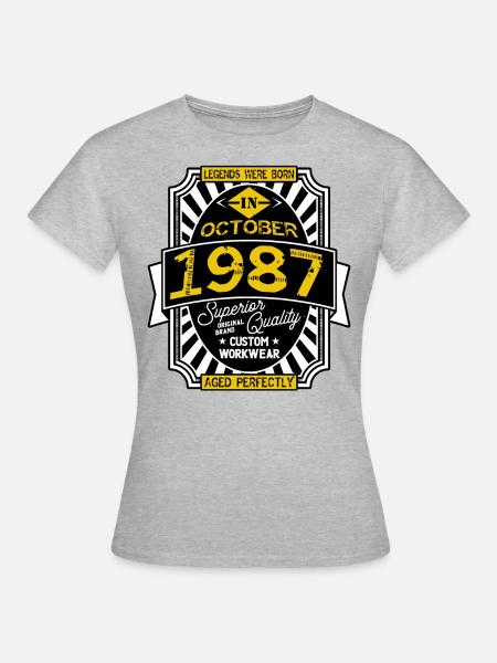 1987 OCTOBER - Women's T-Shirt - heather grey