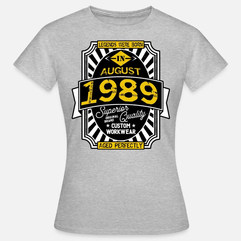 1989 AUGUST - Women's T-Shirt - heather grey