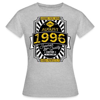 1996 AUGUST - T-shirt Femme - gris chiné - Devant - AI Model Female 172 dark (172cm)