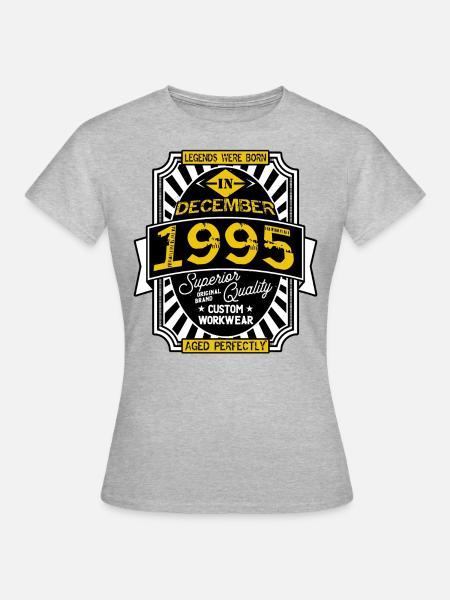 1995 DECEMBER - T-shirt Femme - gris chiné