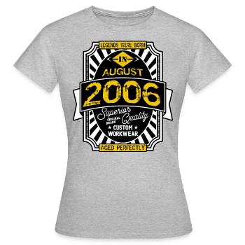 2006 AUGUST - T-shirt Femme - gris chiné - Devant - AI Model Female 172 dark (172cm)