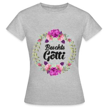 Beste Gotti beschts Gotti Schweiz Patentante Patin - Frauen T-Shirt - Grau meliert - Vorne - AI Model Female 172 dark (172cm)