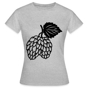 hops icon brewery - Women's T-Shirt - heather grey - Front - AI Model Female 172 dark (172cm)