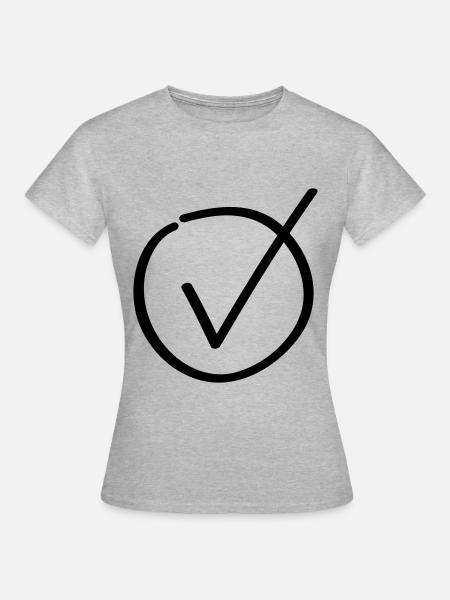 haken symbol icon - Frauen T-Shirt - Grau meliert